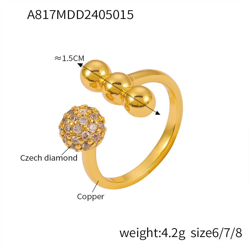 Zircon circle open ring